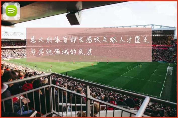 意大利体育部长感叹足球人才匮乏与其他领域的反差
